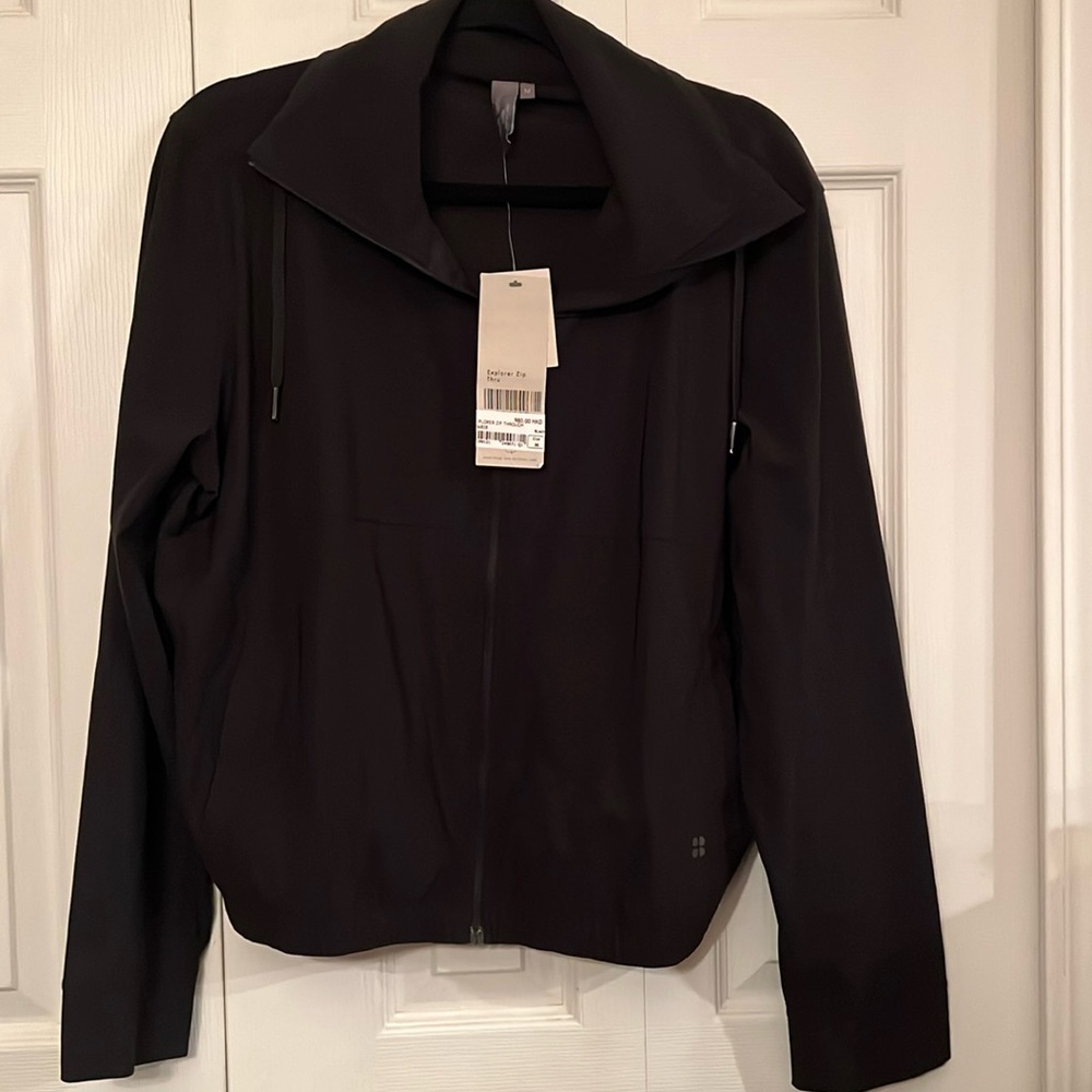 New with tags Sweaty Betty London Explorer Zip Thru Jacket In Black Size Medium